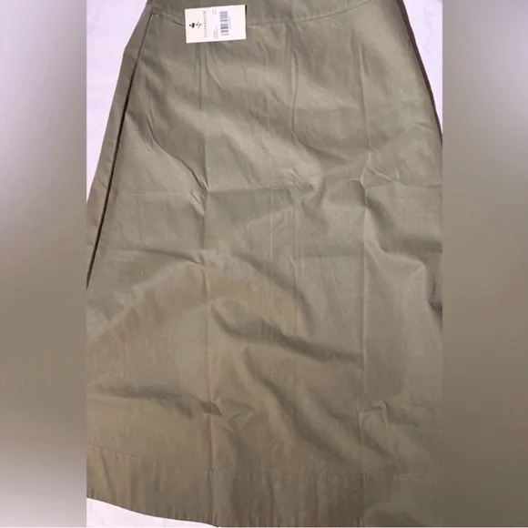 NWT Tuckernuck Olive Green Button Front A-Line Midi/Maxi Skirt Size 6 Pockets - Picture 6 of 6
